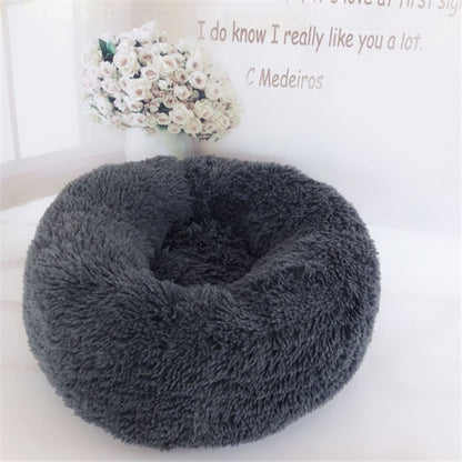 Round Plush Cat Bed – Warm Autumn & Winter Nest Mat - Elorapets Elorapets Grey / 100cm j4e0kn-zs 0 Round Plush Cat Bed – Warm Autumn & Winter Nest Mat