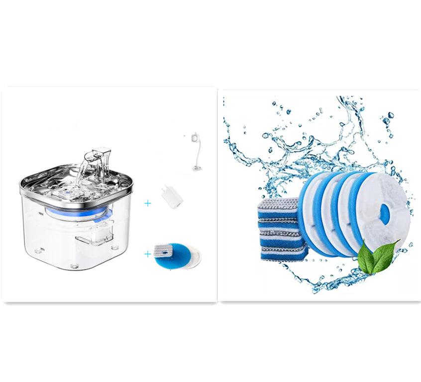 Stainless Steel Pet Water Fountain – Automatic Circulation Dispenser - Elorapets Elorapets Basic payment / 220V US j4e0kn-zs 0 Stainless Steel Pet Water Fountain – Automatic Circulation Dispenser