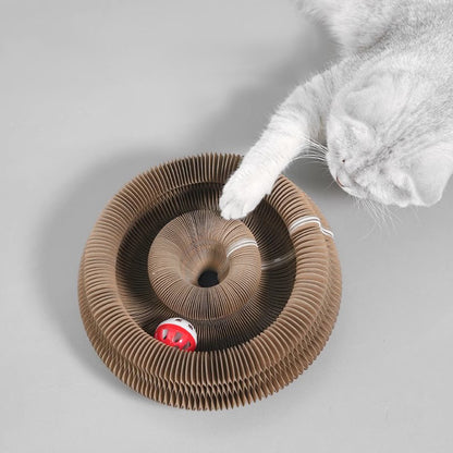 Accordion Cat Scratcher Toy – Interactive Ball & Scratch Pad - Elorapets Elorapets Wood j4e0kn-zs 4 Accordion Cat Scratcher Toy – Interactive Ball & Scratch Pad