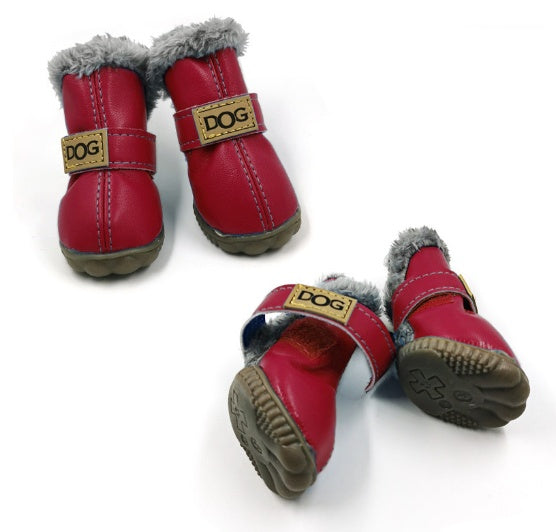 Warm Thick Dog Snow Boots – Winter Waterproof Pet Shoes - Elorapets Elorapets Red / 3 j4e0kn-zs 0 Warm Thick Dog Snow Boots – Winter Waterproof Pet Shoes