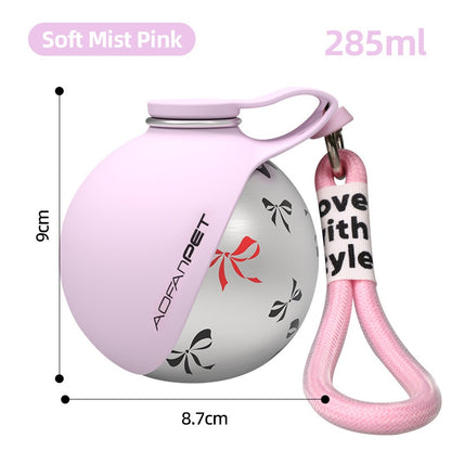 Portable Stainless Steel Dog Water Bottle – Travel Drinking Cup - Elorapets Elorapets Pink / Printed j4e0kn-zs 0 Portable Stainless Steel Dog Water Bottle – Travel Drinking Cup