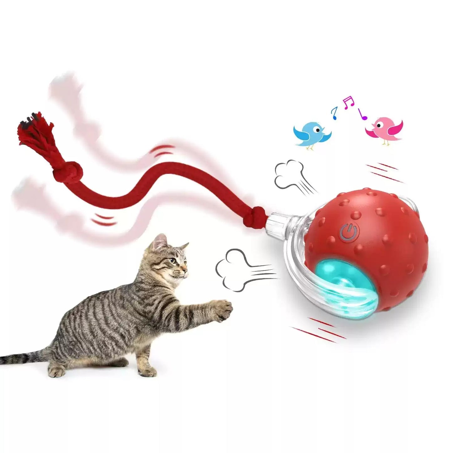 Interactive Cat Toy Ball Super Drive Cat Rolling Balls With - Elorapets Elorapets Red j4e0kn-zs 0 Interactive Cat Toy Ball Super Drive Cat Rolling Balls With