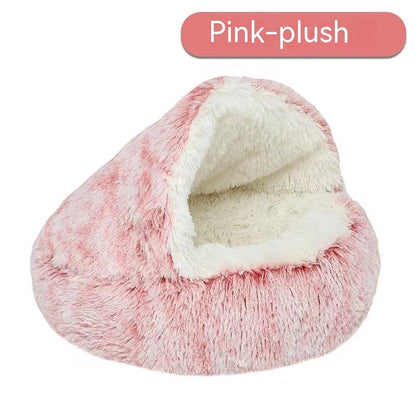 Semi-Closed Cat Bed – Cozy Nest for Small Dogs & Cats - Elorapets Elorapets Pink / 40cm j4e0kn-zs 0 Semi-Closed Cat Bed – Cozy Nest for Small Dogs & Cats