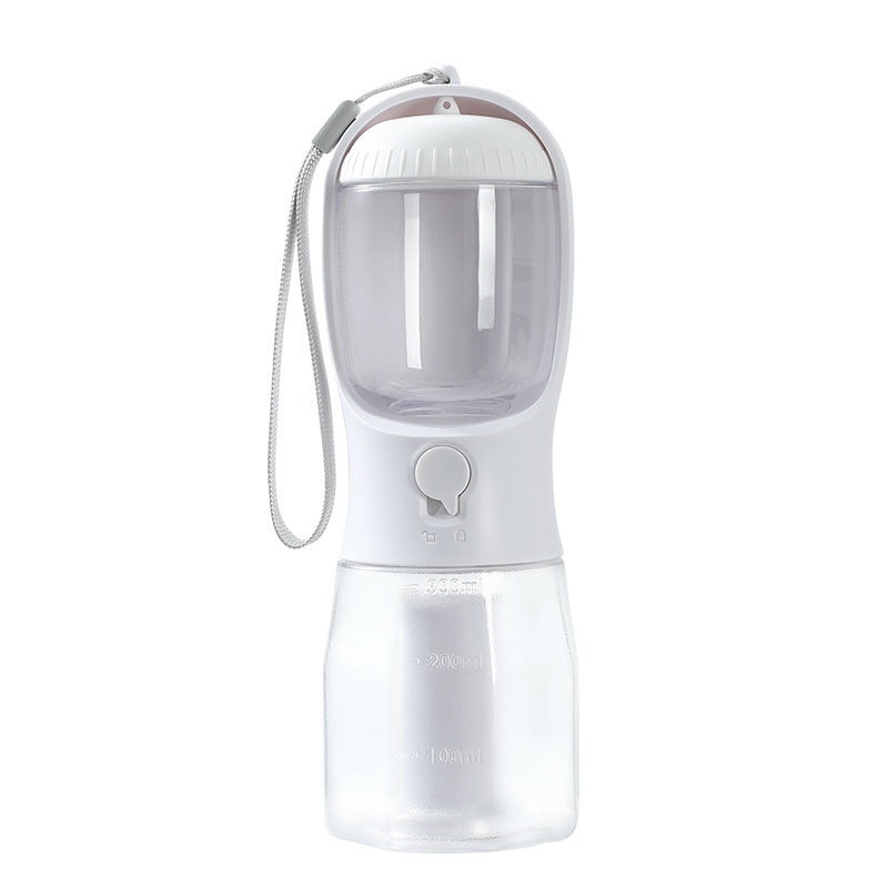 3-in-1 Portable Dog Water Bottle With Feeder & Bags - Elorapets Elorapets 300ml Garbage Bag / Milky White j4e0kn-zs 0 3-in-1 Portable Dog Water Bottle With Feeder & Bags