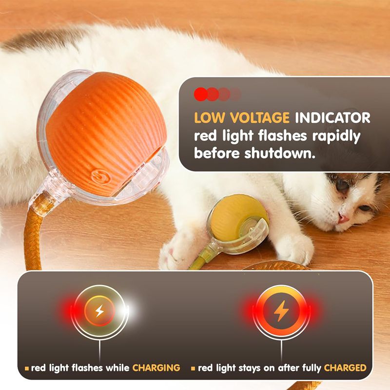 Interactive Smart Cat Ball Toy – USB Rechargeable - Elorapets Elorapets Red j4e0kn-zs 4 Interactive Smart Cat Ball Toy – USB Rechargeable