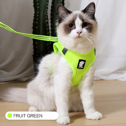 Anti-strike cat traction cat harness - Elorapets Elorapets Fruit green / XS j4e0kn-zs 0 Anti-strike cat traction cat harness