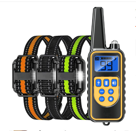Remote Control Dog Training Device Dog Collar - Elorapets Elorapets US / Yellow Red Black Green Belt j4e0kn-zs 0 Remote Control Dog Training Device Dog Collar