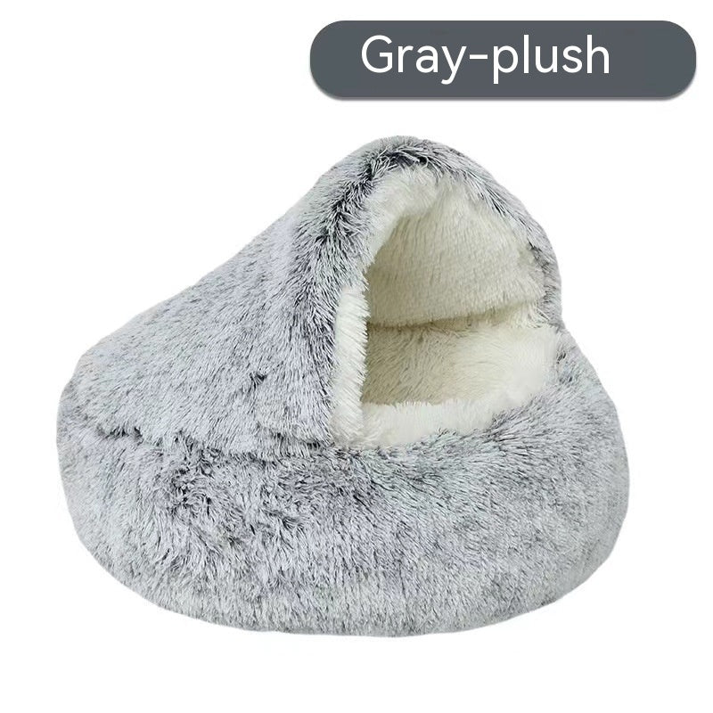 Semi-Closed Cat Bed – Cozy Nest for Small Dogs & Cats - Elorapets Elorapets Gray / 40cm j4e0kn-zs 0 Semi-Closed Cat Bed – Cozy Nest for Small Dogs & Cats