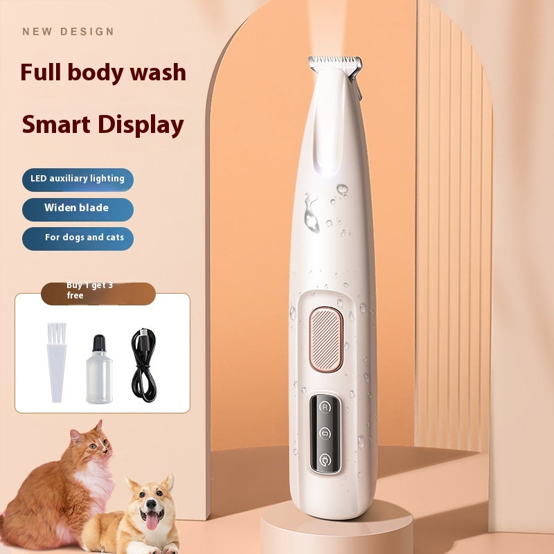 LED Waterproof Dog Paw Trimmer – Wide Blade - Elorapets Elorapets White j4e0kn-zs 0 LED Waterproof Dog Paw Trimmer – Wide Blade