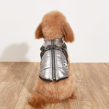 Warm Cotton-Padded Dog Jacket – Fleece Lined Reflective Winter Coat - Elorapets Elorapets Black / 2XL j4e0kn-zs 0 Warm Cotton-Padded Dog Jacket – Fleece Lined Reflective Winter Coat