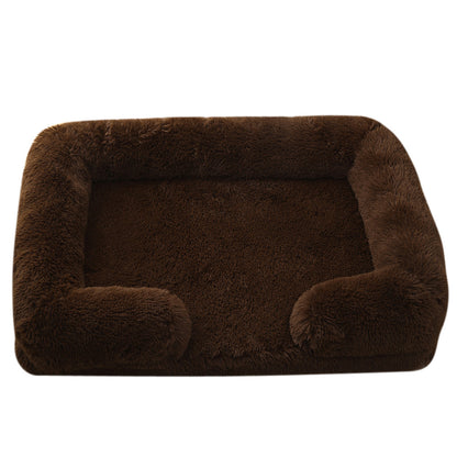 Plush Round Pet Bed Dog Bed Winter - Elorapets Elorapets M27 Brown / S No Inner Sleeve j4e0kn-zs 0 Plush Round Pet Bed Dog Bed Winter