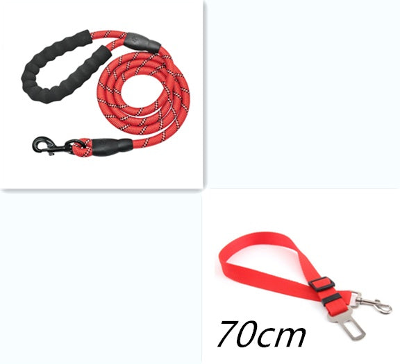 Reflective Nylon Dog Leash – Training & Walking Lead for All Sizes - Elorapets Elorapets Red set j4e0kn-zs 0 Reflective Nylon Dog Leash – Training & Walking Lead for All Sizes