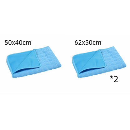 Summer Cooling Pet Sleeping Ice Silk Mat - Elorapets Elorapets Dark Blue / Set9 j4e0kn-zs 0 Summer Cooling Pet Sleeping Ice Silk Mat