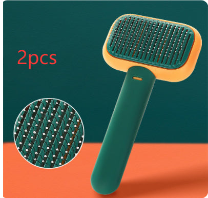 Stainless Steel Pet Grooming Comb – Dog & Cat Detangling Brush - Elorapets Elorapets Green / 2PCS j4e0kn-zs 0 Stainless Steel Pet Grooming Comb – Dog & Cat Detangling Brush