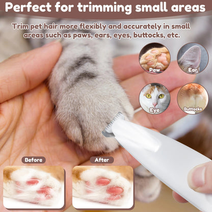 LED Waterproof Dog Paw Trimmer – Wide Blade - Elorapets Elorapets White j4e0kn-zs 0 LED Waterproof Dog Paw Trimmer – Wide Blade