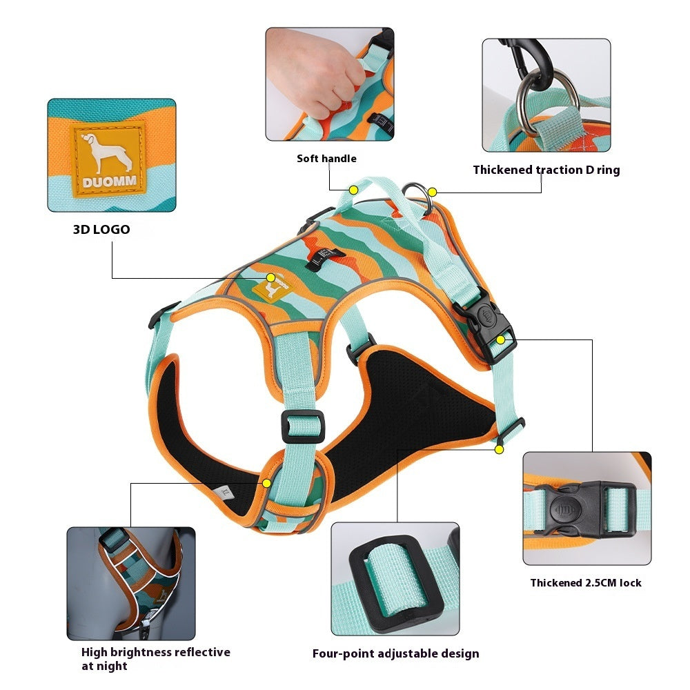 Dog Chest And Back Reflective Commuter Hand Holding Rope - Elorapets Elorapets Orange / S j4e0kn-zs 0 Dog Chest And Back Reflective Commuter Hand Holding Rope