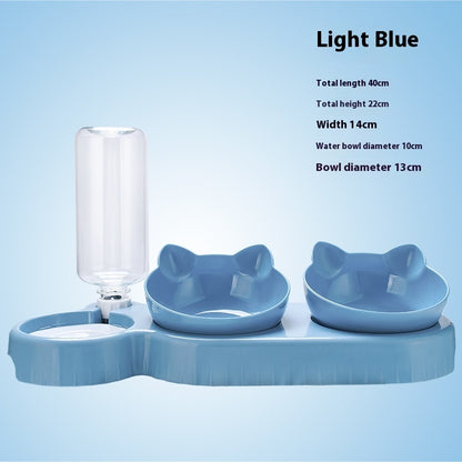 Double Pet Bowl Set – Raised Food & Water Bowl - Elorapets Elorapets Three Bowls Light Blue j4e0kn-zs 0 Double Pet Bowl Set – Raised Food & Water Bowl