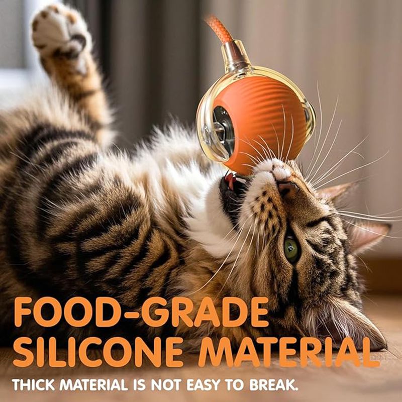 Interactive Smart Cat Ball Toy – USB Rechargeable - Elorapets Elorapets Red j4e0kn-zs 4 Interactive Smart Cat Ball Toy – USB Rechargeable