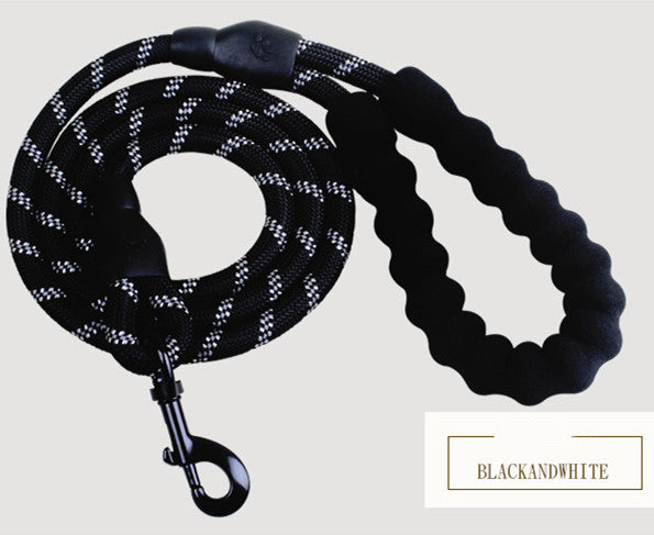 Reflective Nylon Dog Leash – Training & Walking Lead for All Sizes - Elorapets Elorapets Black and white j4e0kn-zs 0 Reflective Nylon Dog Leash – Training & Walking Lead for All Sizes