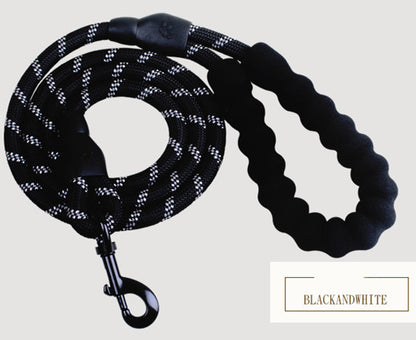Reflective Nylon Dog Leash – Training & Walking Lead for All Sizes - Elorapets Elorapets Black and white j4e0kn-zs 0 Reflective Nylon Dog Leash – Training & Walking Lead for All Sizes