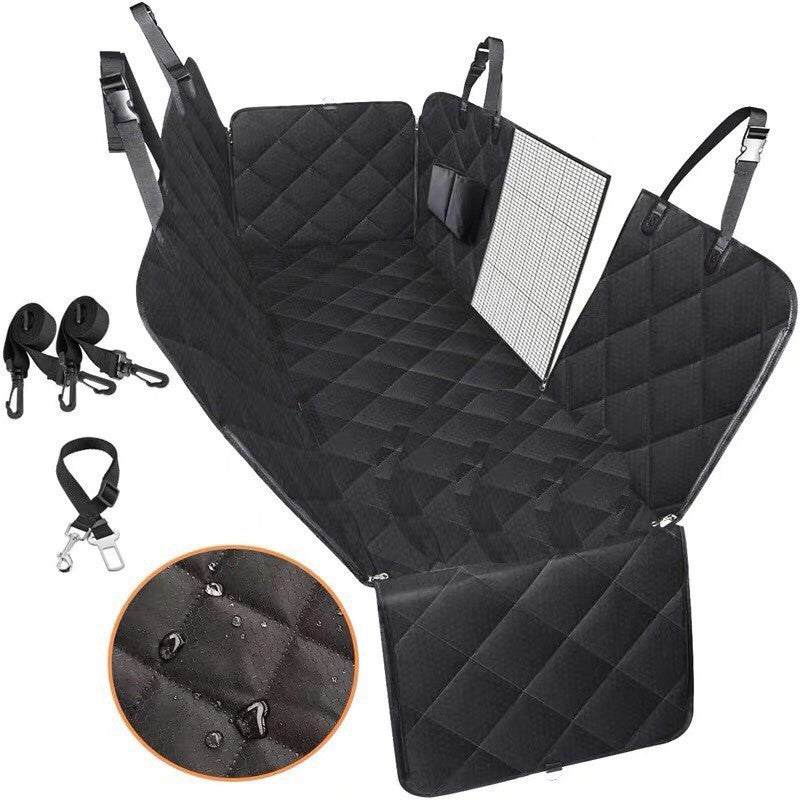 Dog Car Seat Cover Hammock with Mesh Window – Rear Seat Protector - Elorapets Elorapets Black belt mesh j4e0kn-zs 0 Dog Car Seat Cover Hammock with Mesh Window – Rear Seat Protector