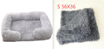 Plush Round Pet Bed Dog Bed Winter - Elorapets Elorapets Grey set / M Without Inner Sleeve j4e0kn-zs 0 Plush Round Pet Bed Dog Bed Winter