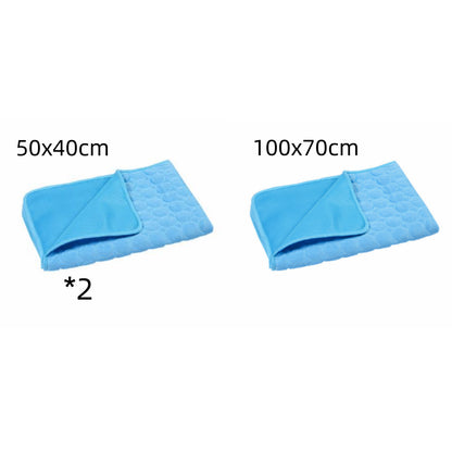 Summer Cooling Pet Sleeping Ice Silk Mat - Elorapets Elorapets Dark Blue / Set6 j4e0kn-zs 0 Summer Cooling Pet Sleeping Ice Silk Mat