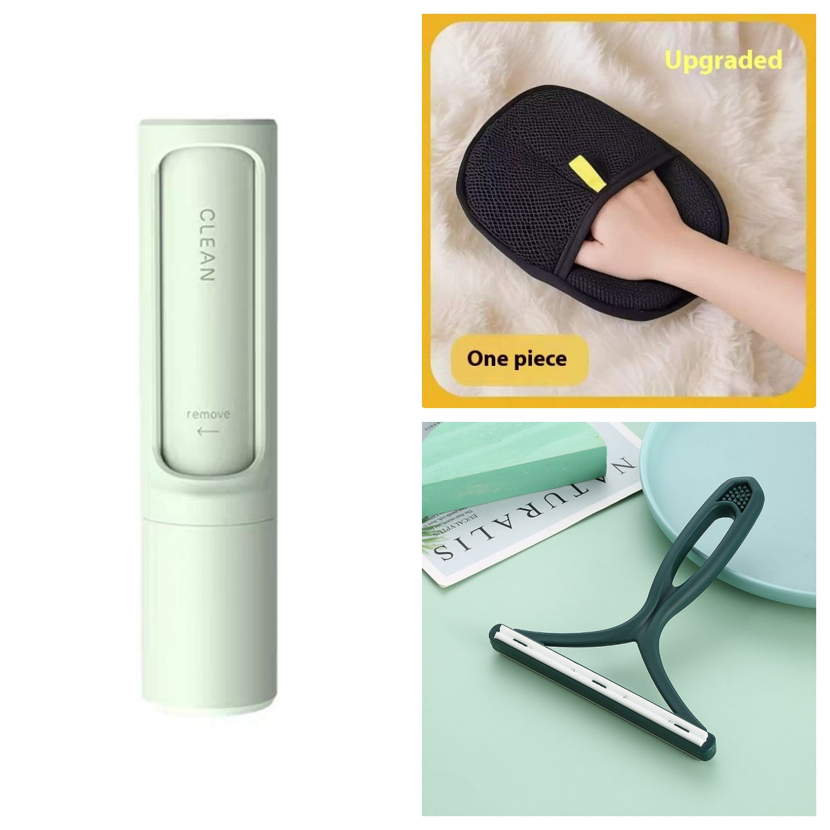 2-in-1 Reusable Pet Hair Remover Brush – Self-Cleaning Lint Roller - Elorapets Elorapets Green Set j4e0kn-zs 0 2-in-1 Reusable Pet Hair Remover Brush – Self-Cleaning Lint Roller