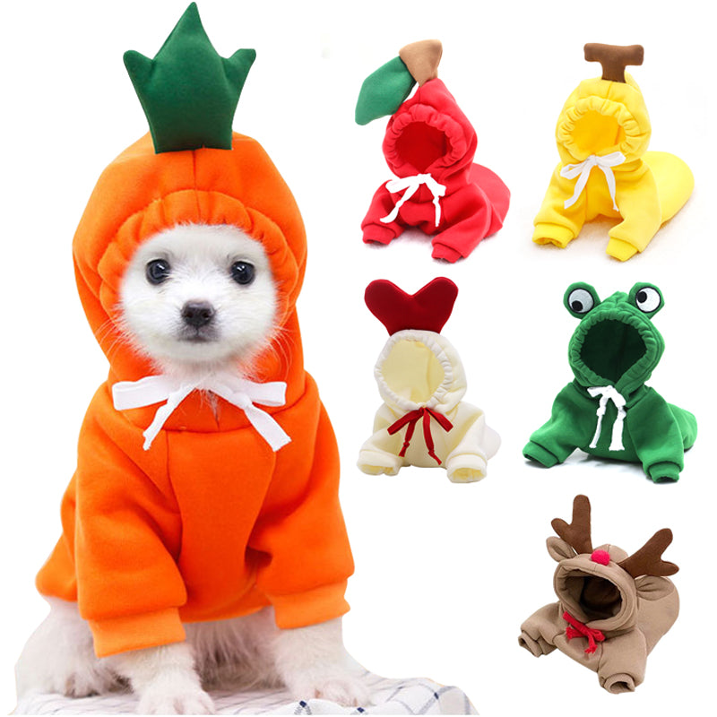 Cute Fruit Dog Hoodie – Warm Fleece Winter Coat for Small Dogs - Elorapets Elorapets 1 Style / XS j4e0kn-zs 0 Cute Fruit Dog Hoodie – Warm Fleece Winter Coat for Small Dogs