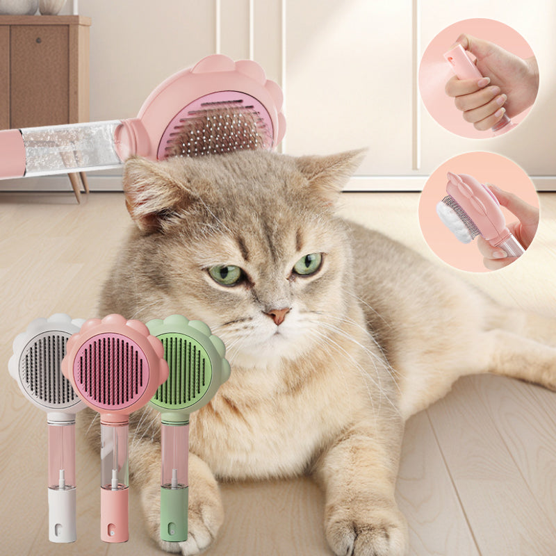 Self-Cleaning Pet Grooming Brush with Built-In Spray - Elorapets Elorapets Spray Green j4e0kn-zs 0 Self-Cleaning Pet Grooming Brush with Built-In Spray