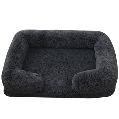Plush Round Pet Bed Dog Bed Winter - Elorapets Elorapets M27 Dark Gray / S No Inner Sleeve j4e0kn-zs 0 Plush Round Pet Bed Dog Bed Winter