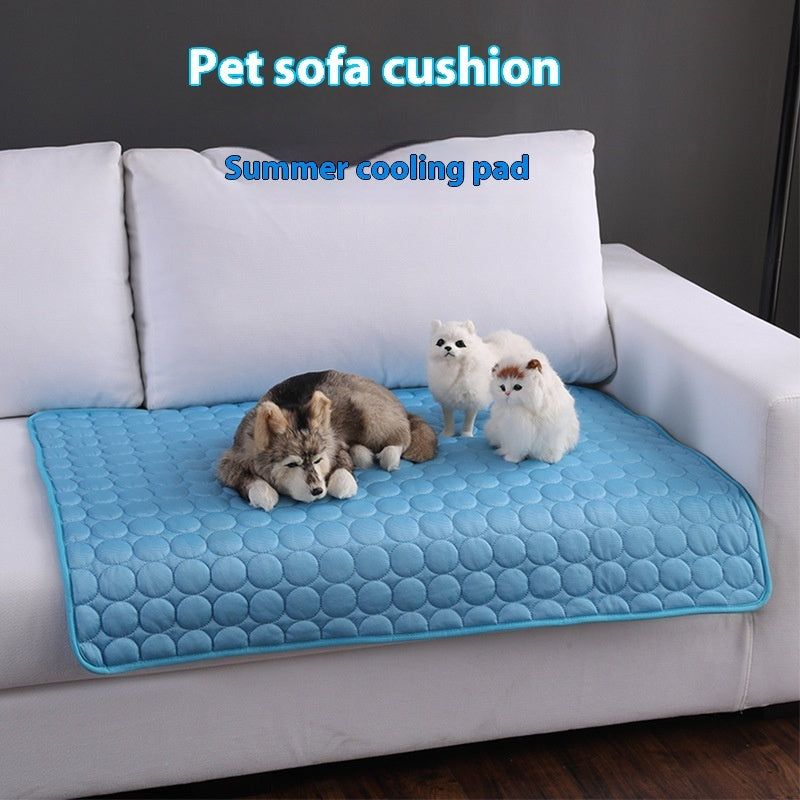 Dog Cooling Mat – Summer Ice Silk Bed for Dogs & Cats - Elorapets Elorapets Blue Edging / XS40*30cm j4e0kn-zs 0 Dog Cooling Mat – Summer Ice Silk Bed for Dogs & Cats