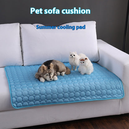 Dog Cooling Mat – Summer Ice Silk Bed for Dogs & Cats - Elorapets Elorapets Blue Edging / XS40*30cm j4e0kn-zs 0 Dog Cooling Mat – Summer Ice Silk Bed for Dogs & Cats