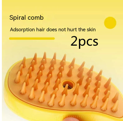 3-in-1 Electric Steam Pet Brush – Cat & Dog Grooming Comb - Elorapets Elorapets Unified / Yellow2pcs j4e0kn-zs 0 3-in-1 Electric Steam Pet Brush – Cat & Dog Grooming Comb