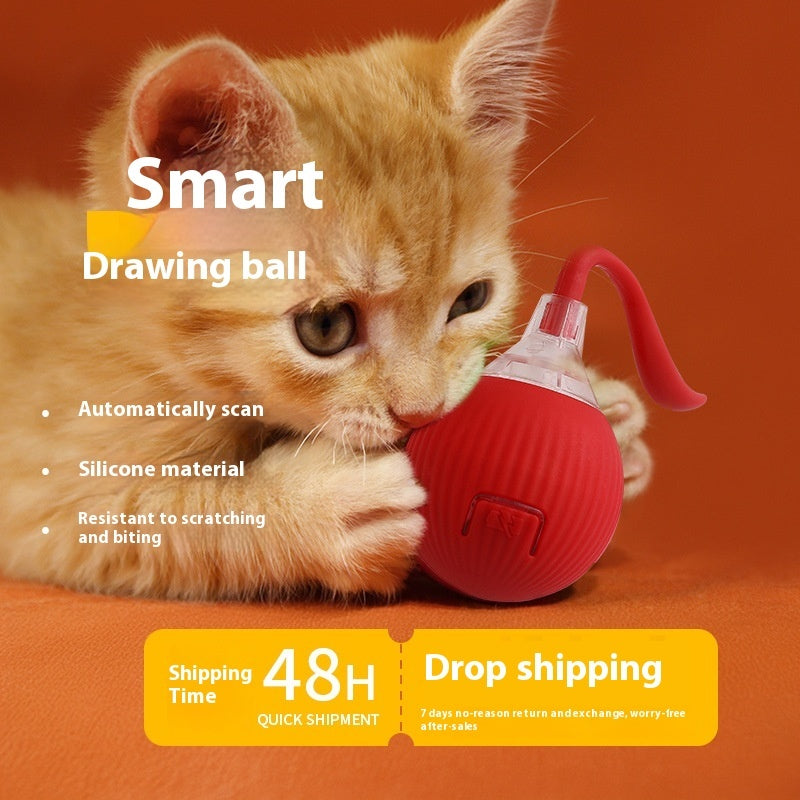 Interactive Cat Toy Ball Super Drive Cat Rolling Ball - Elorapets Elorapets Magic Tail Style Red j4e0kn-zs 0 Interactive Cat Toy Ball Super Drive Cat Rolling Ball