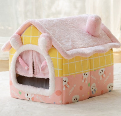 Foldable Winter Pet House – Warm Enclosed Cat & Dog Bed - Elorapets Elorapets Rabbit door curtain / Large j4e0kn-zs 0 Foldable Winter Pet House – Warm Enclosed Cat & Dog Bed