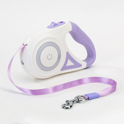 Retractable Dog Leash with LED Light – Automatic Traction Lead - Elorapets Elorapets Purple 5M / Single traction rope j4e0kn-zs 0 Retractable Dog Leash with LED Light – Automatic Traction Lead
