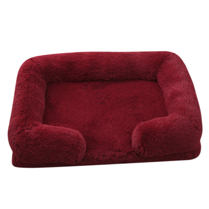 Plush Round Pet Bed Dog Bed Winter - Elorapets Elorapets M27 Wine Red / S No Inner Sleeve j4e0kn-zs 0 Plush Round Pet Bed Dog Bed Winter