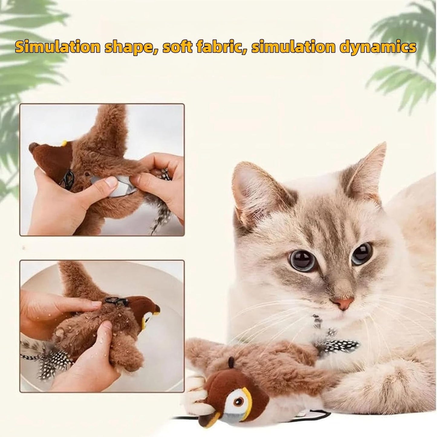 Interactive Flapping Bird Cat Toy – Boredom Relief - Elorapets Elorapets Sparrow j4e0kn-zs 4 Interactive Flapping Bird Cat Toy – Boredom Relief