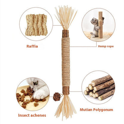 Funny Cat Molar Bite Stick Toy - Elorapets Elorapets One Raffia j4e0kn-zs 0 Funny Cat Molar Bite Stick Toy