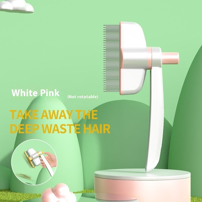 Self-Cleaning Pet Grooming Comb – Deshedding & Flea Brush - Elorapets Elorapets White Pink j4e0kn-zs 0 Self-Cleaning Pet Grooming Comb – Deshedding & Flea Brush