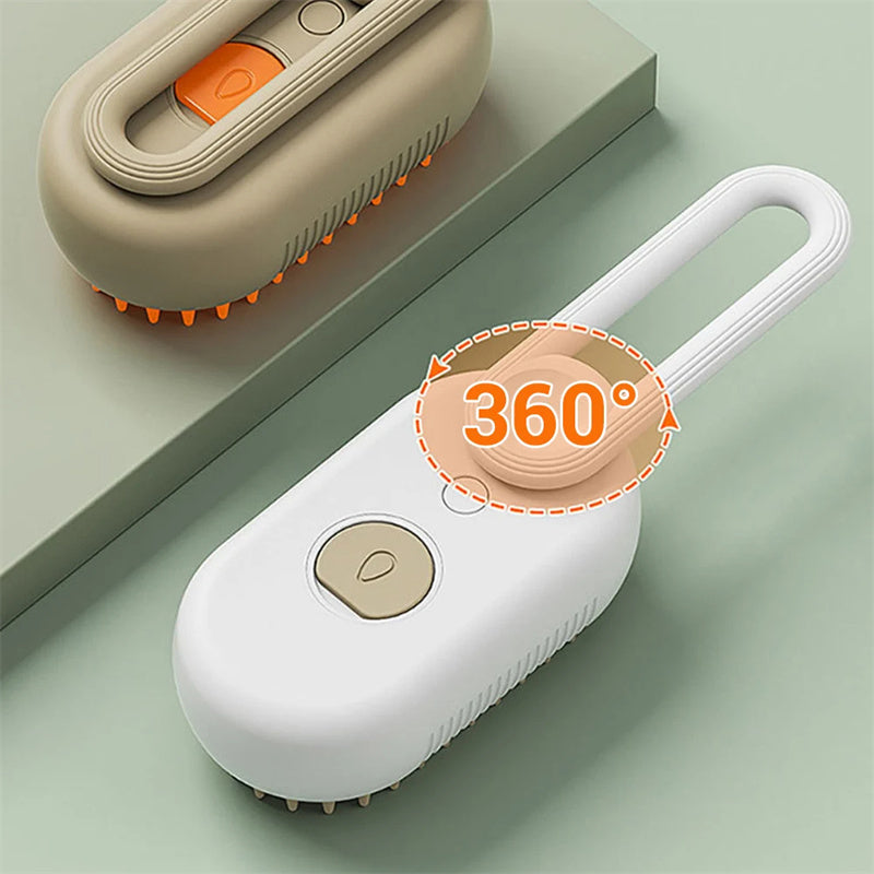 Electric Steam Pet Grooming Brush – 3-in-1 Deshedding Comb - Elorapets Elorapets Milk Brown / USB j4e0kn-zs 0 Electric Steam Pet Grooming Brush – 3-in-1 Deshedding Comb