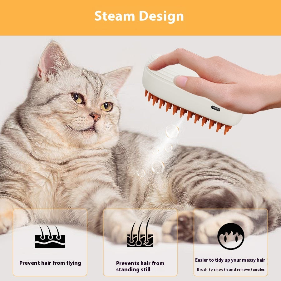 SB Rechargeable Pet Steam Brush – Cat & Dog - Elorapets Elorapets 11.8x6.8x5.5CM / White Orange j4e0kn-zs 0 SB Rechargeable Pet Steam Brush – Cat & Dog
