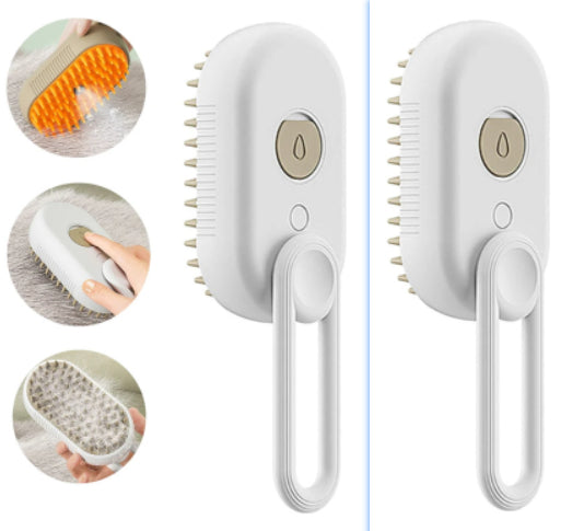 Electric Steam Pet Grooming Brush – 3-in-1 Deshedding Comb - Elorapets Elorapets White 2pcs / USB j4e0kn-zs 0 Electric Steam Pet Grooming Brush – 3-in-1 Deshedding Comb