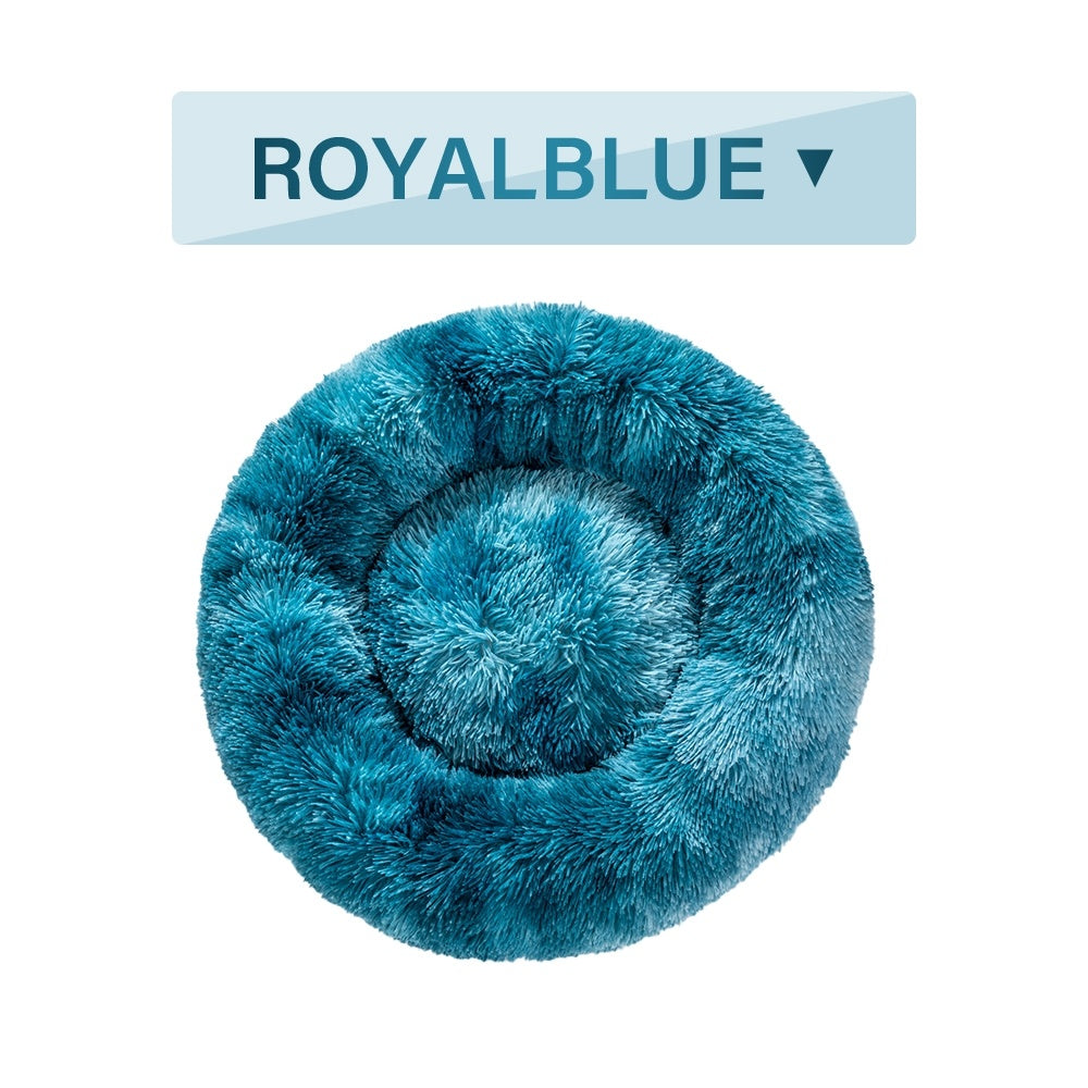 Fluffy Donut Dog Bed – Soft Plush Calming Pet Cushion - Elorapets Elorapets S / Colorful without zipper j4e0kn-zs 4 Fluffy Donut Dog Bed – Soft Plush Calming Pet Cushion