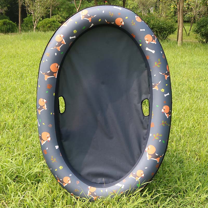Inflatable Dog Swimming Pool – Floating Pet Pool Bed - Elorapets Elorapets Black dog pattern j4e0kn-zs 0 Inflatable Dog Swimming Pool – Floating Pet Pool Bed