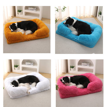 Plush Round Pet Bed Dog Bed Winter - Elorapets Elorapets M27 Light Brown / S No Inner Sleeve j4e0kn-zs 0 Plush Round Pet Bed Dog Bed Winter