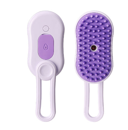 Electric Steam Pet Grooming Brush – 3-in-1 Deshedding Comb - Elorapets Elorapets Purple / USB j4e0kn-zs 0 Electric Steam Pet Grooming Brush – 3-in-1 Deshedding Comb