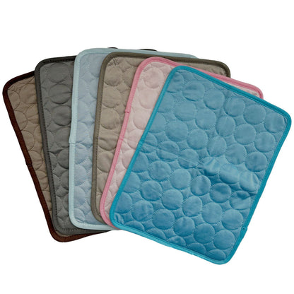 Dog Cooling Mat – Summer Ice Silk Bed for Dogs & Cats - Elorapets Elorapets Blue Edging / XS40*30cm j4e0kn-zs 0 Dog Cooling Mat – Summer Ice Silk Bed for Dogs & Cats