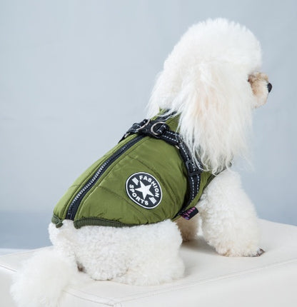 Warm Cotton-Padded Dog Jacket – Fleece Lined Reflective Winter Coat - Elorapets Elorapets Black / 2XL j4e0kn-zs 0 Warm Cotton-Padded Dog Jacket – Fleece Lined Reflective Winter Coat